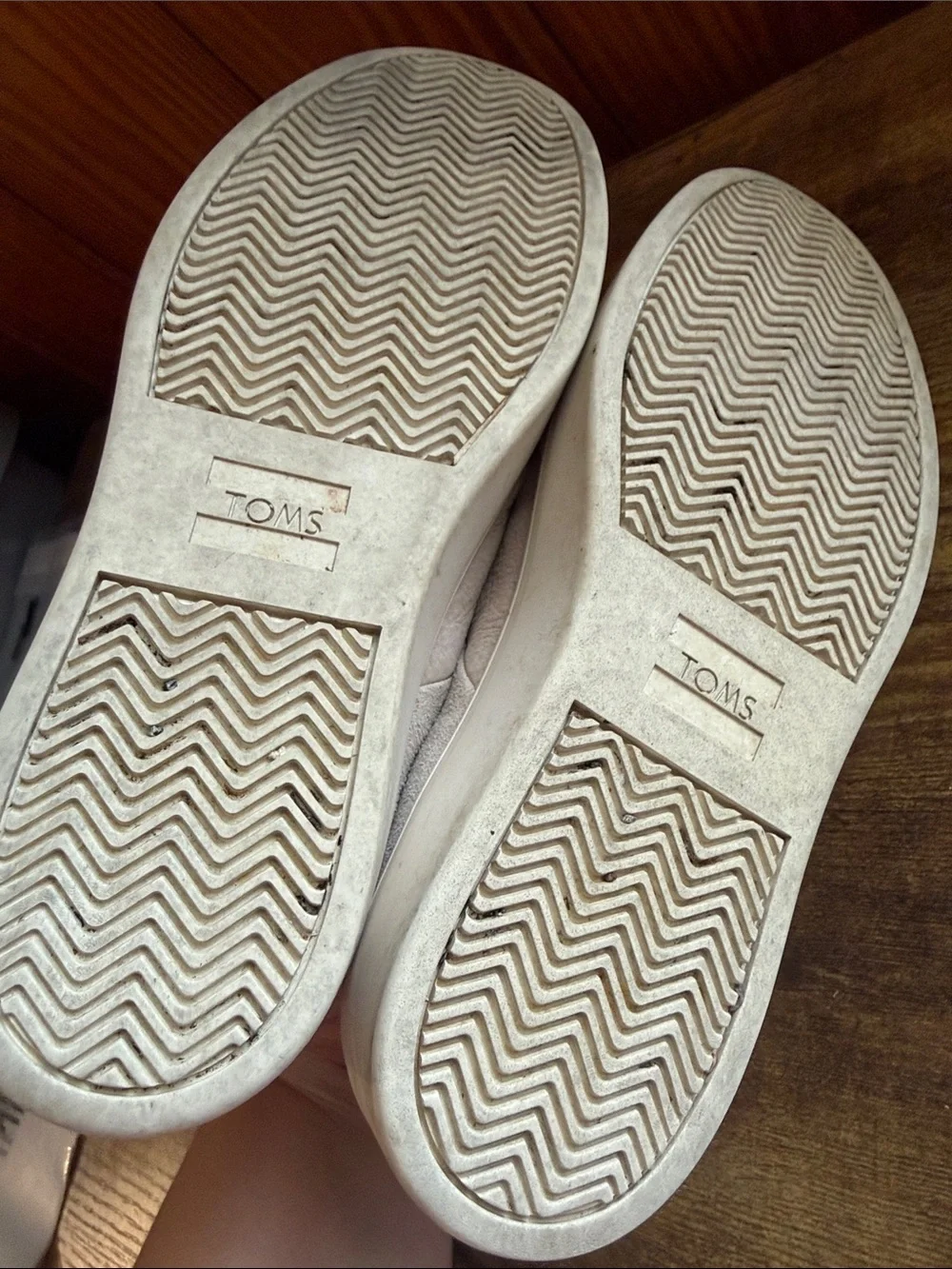 Toms Women's 8.5 Slip-On Platform Sneakers in Off-White